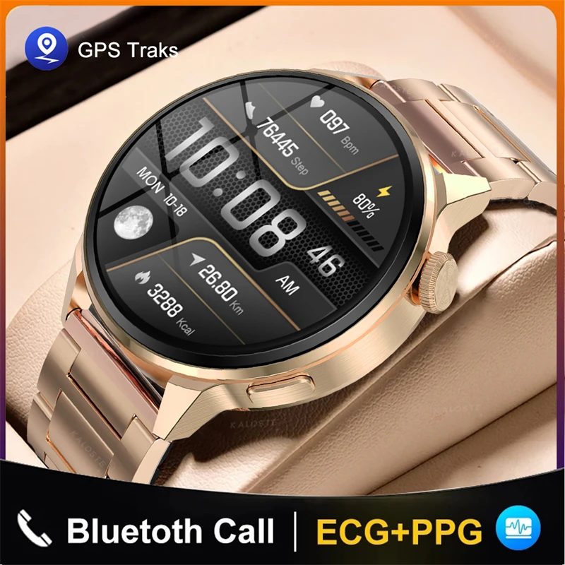 

Смарт-часы мужские/женские с NFC, Bluetooth, GPS, пульсометром и ЭКГ