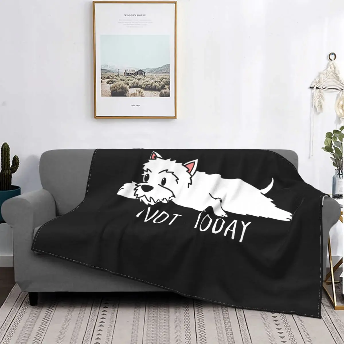 

Westie Dog 3D Printed Flannel Blankets Custom Blankets Beds Sofas Sofas Adult/Kids Bedding