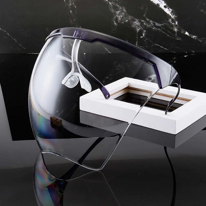

Unisex Face Shield Transparent HD Face Sheild Cover Baffle Block Anti Droplet Dust-proof Anti-UV Anti-Shock Safety Glasses