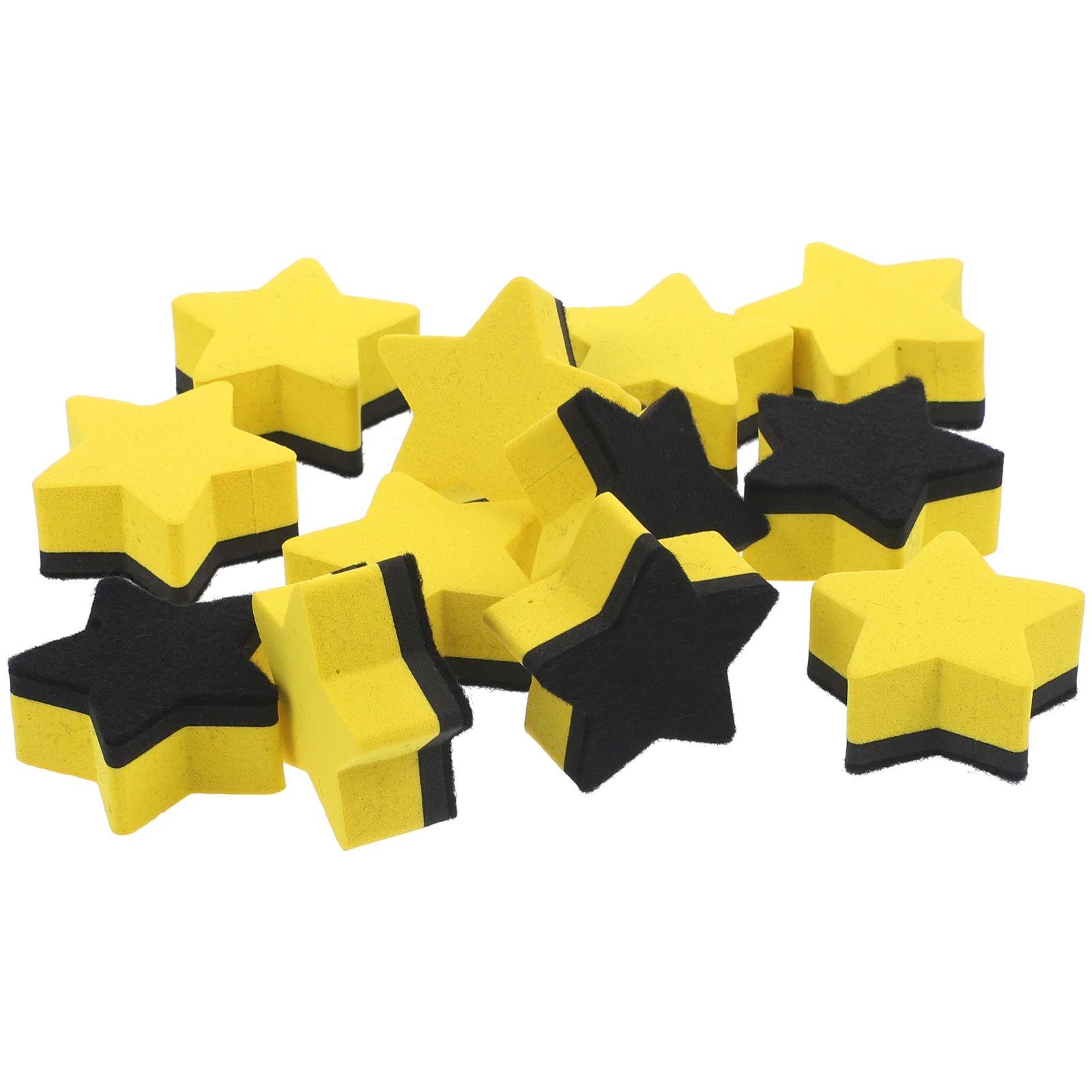 

12 Pcs Mini Whiteboard Erasers Pentagram Reusable Felt Cloth Dry School Wipe Tool Small Child