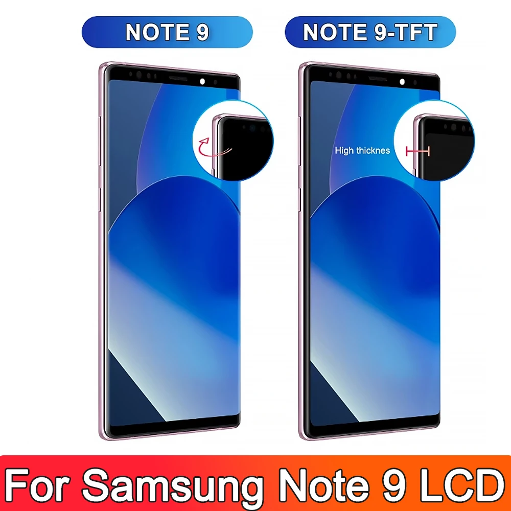 TFT-дисплей для Samsung Note 9 ЖК-дисплей сменный преобразователь сенсорного экрана N960