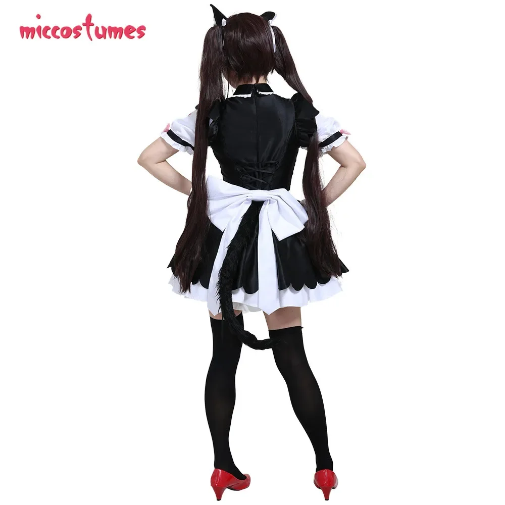 Женский костюм для косплея Nekopara Chocola платье горничной с фартуком подъюбник