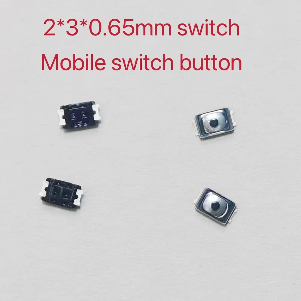 

10-100pcs 2*3*0.65MM 2x3x0.65MM Tactile Push Button Switch Tact 2 Pin Micro Switch SMD for Mobile Phone Camera