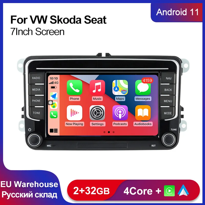 Автомагнитола мультимедийный плеер для VW Volkswagen Passat B7 B6 Golf Touran Polo Tiguan Jetta 2 Din Android 11
