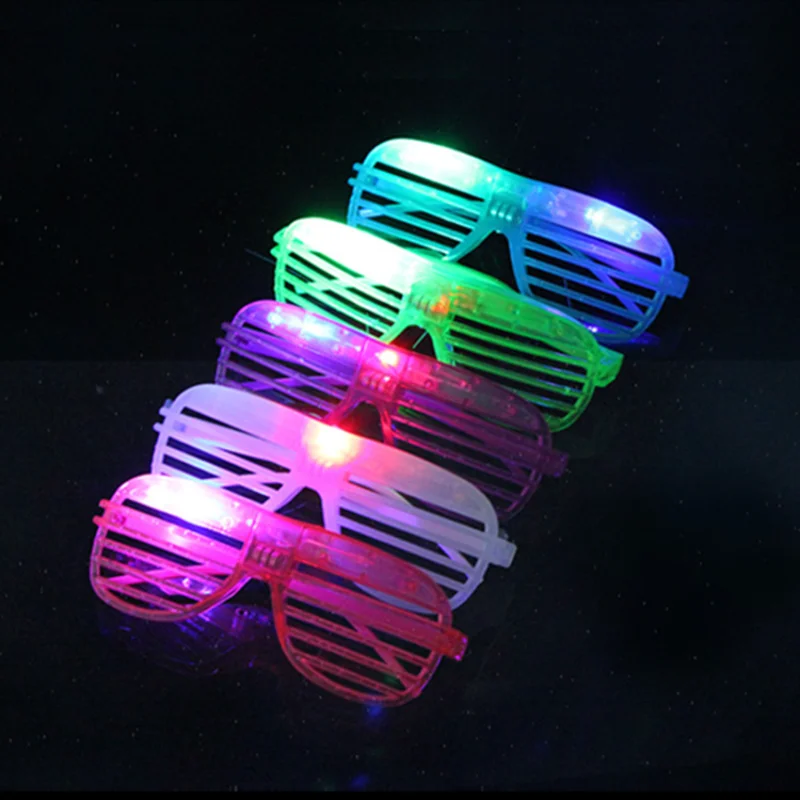 

12pcs Kids Adult LED Shutter Shades Glasses Glow Light Up Eyeglasses Neon Party Supplies for Mardi Gras Birthday Wedding
