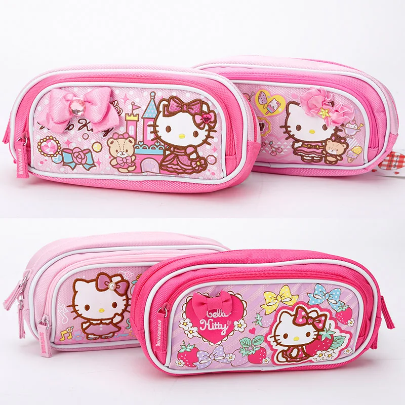 Hello Kitty Children Primary and Secondary School Girls Large Capacity Multi-Layer Pencil Case Stationery Case Bow Pencil Case