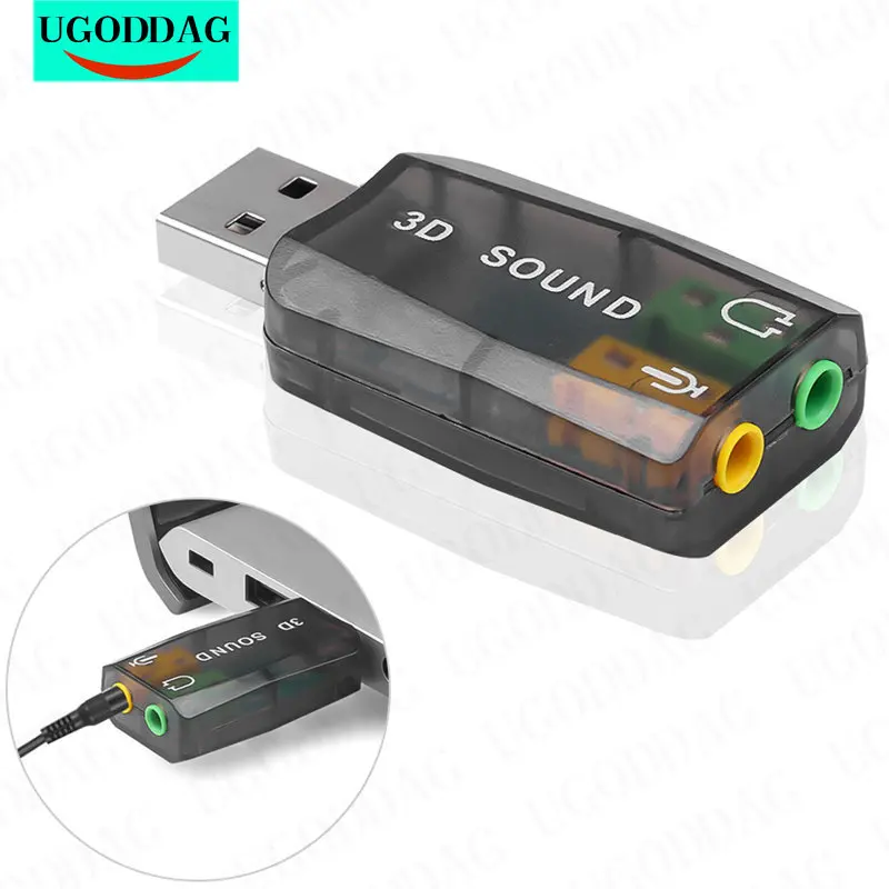 

Внешняя мини-звуковая карта USB на 3,5 мм Микрофон Разъем для наушников стерео 3D гарнитура Звуковой адаптер интерфейс динамика для ноутбука ПК
