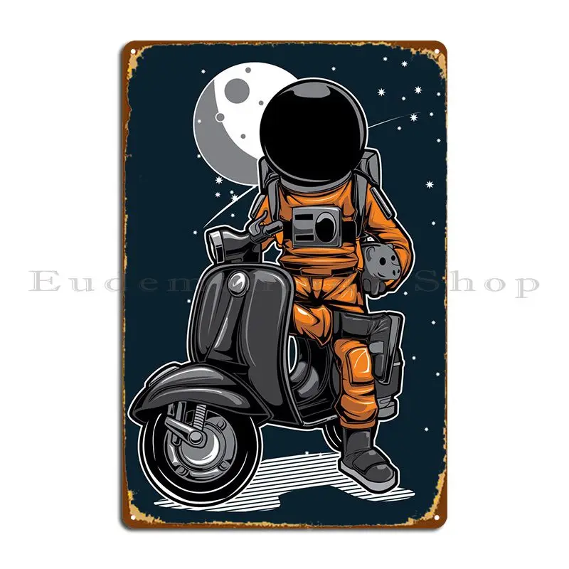 

Металлический знак для скутера, астронавта, ржавый, настроить гараж, Классический Персонаж, оловянный знак, плакат