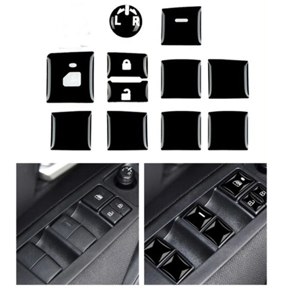 

Gloss Black Lifting Lift Panel Switch Trim For Toyota For Corolla 2019-2022 Console Window Control Button Cover Trim Sticker