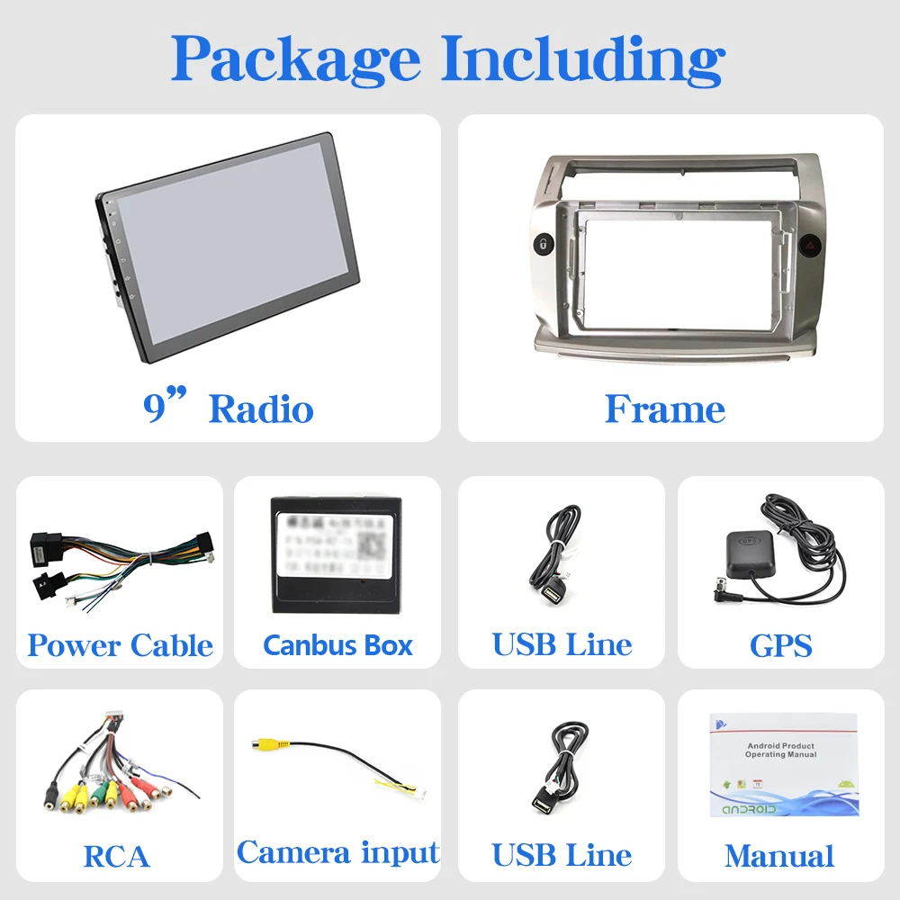 Podofo 2din Андроид автомобильное радио с CarPlay для Citroen C4 C-Triomphe C-Quatre 2004-2014 Мультимедиа плеер 4G RDS GPS Стерео головное устройство.