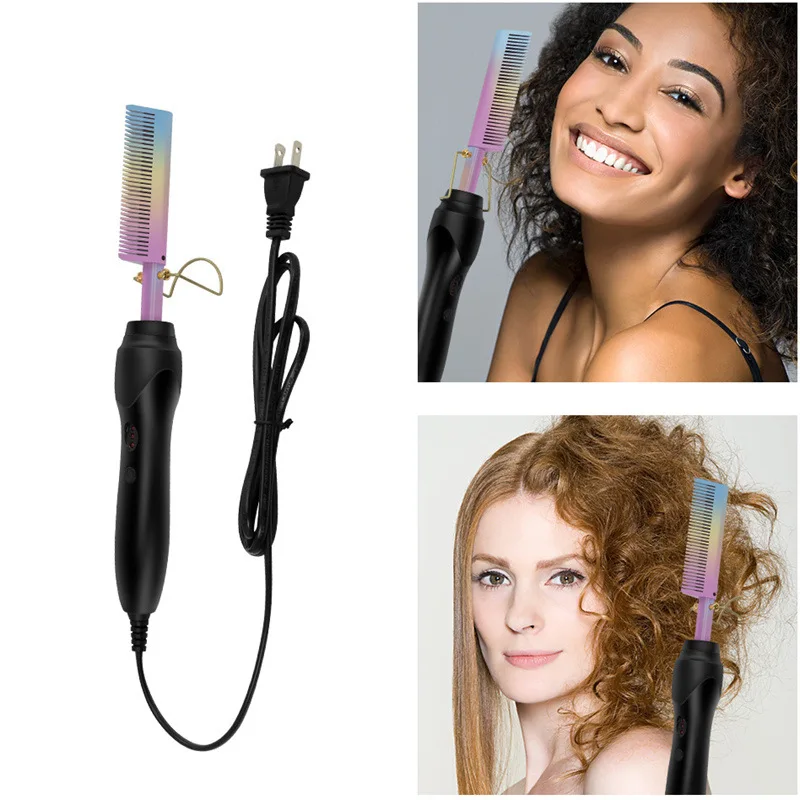 

2 в 1 электрическая расческа для выпрямления и завивки волос