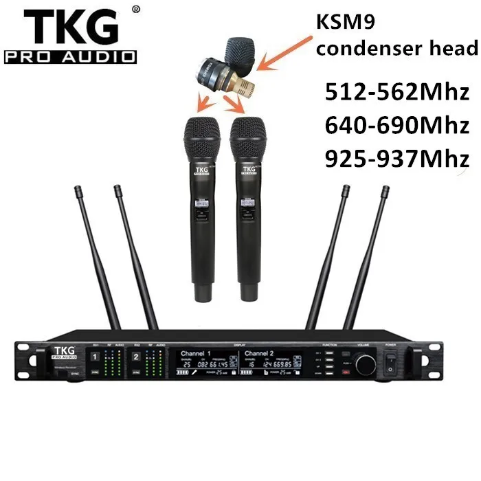 TKG True Diversity AD4D KSM9 конденсаторная ручная петличная гарнитура uhf сценический