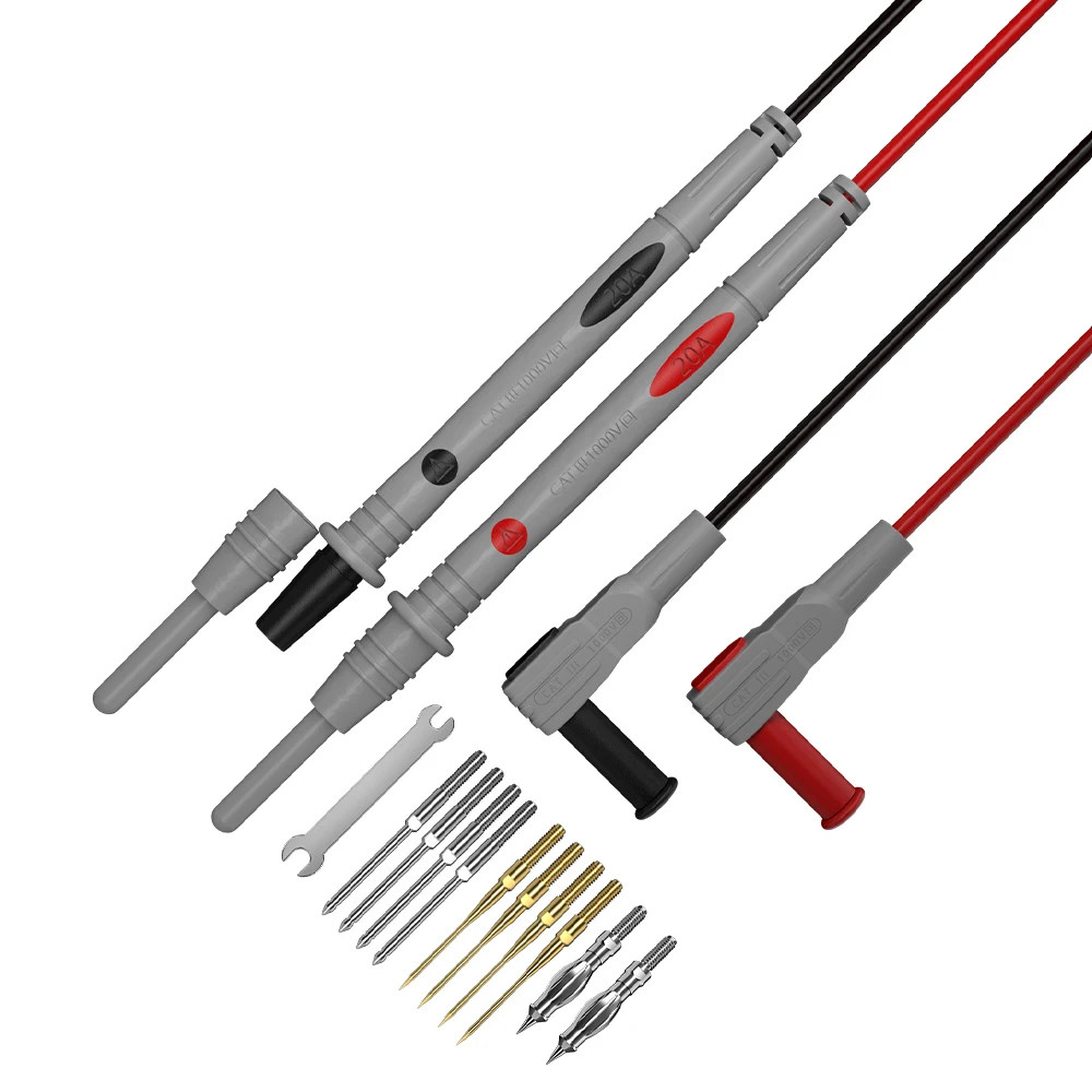 Мультиметр QSS, диагностическое устройство, внешнее освещение, 6 мм, U-образная вилка, 4 мм, кабель с банановым штекером, 1000 В, 20 А, J30055B