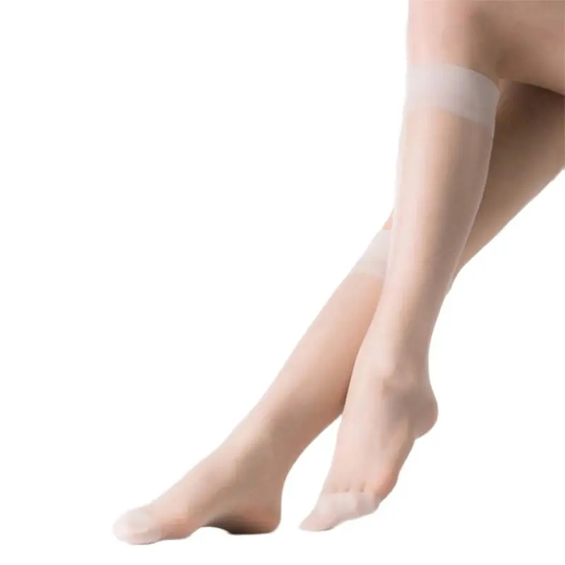 Knee Socks Under Knee High Socks Mid-Calf Sheer Thin Socks To Sex Socks Fetish Middle Tube Women Summer Transparent Sheer Silk