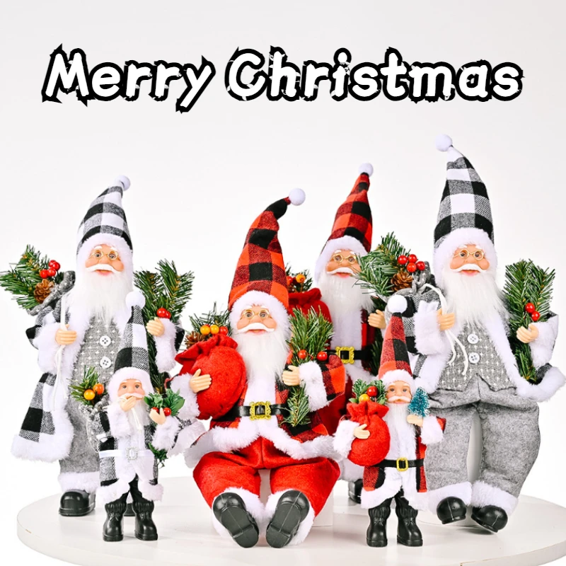 

Santa Claus Doll Christmas Decorative Desktop Figuren Ornament New Year Gift Toys Merry Christmas Decorations for Home Navidad