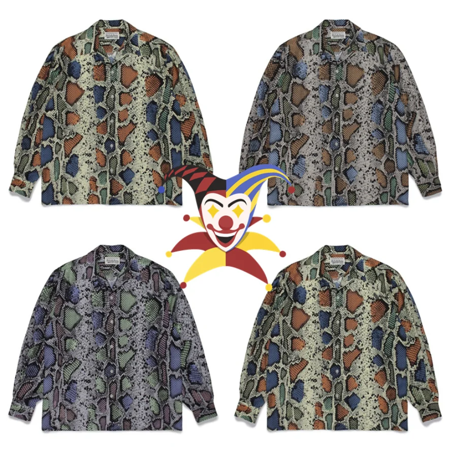 

WACKO MARIA Snake Long Sleeve Shirt Men Women Casual WACKO MARIA Shirts