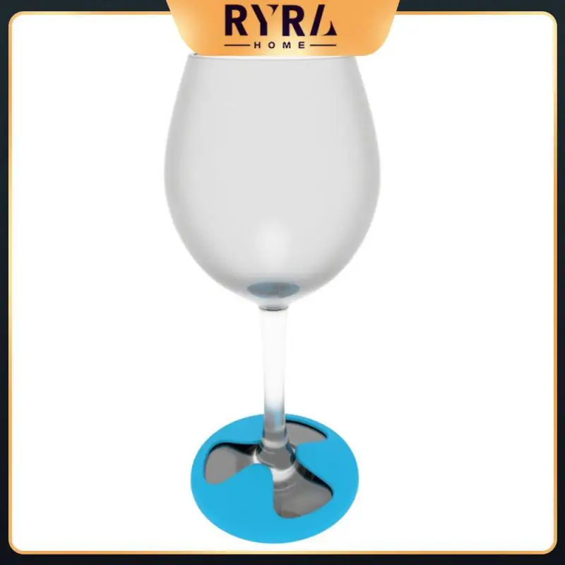 

Red Wine Coaster Food Grade Silicone Packaging Opp Bag Bar Tools Integrated Molding Various Colors Wine Glass Logo Foot Pad