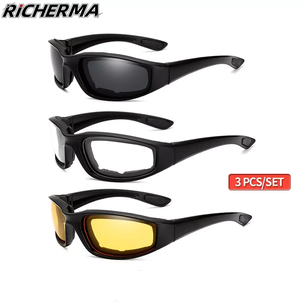 

Fashionable Motorcycle Glasses Racing Anti-glare Windproof Vintage Men Women Safety Goggles Eyeglasses Sunglasses Eye Protection