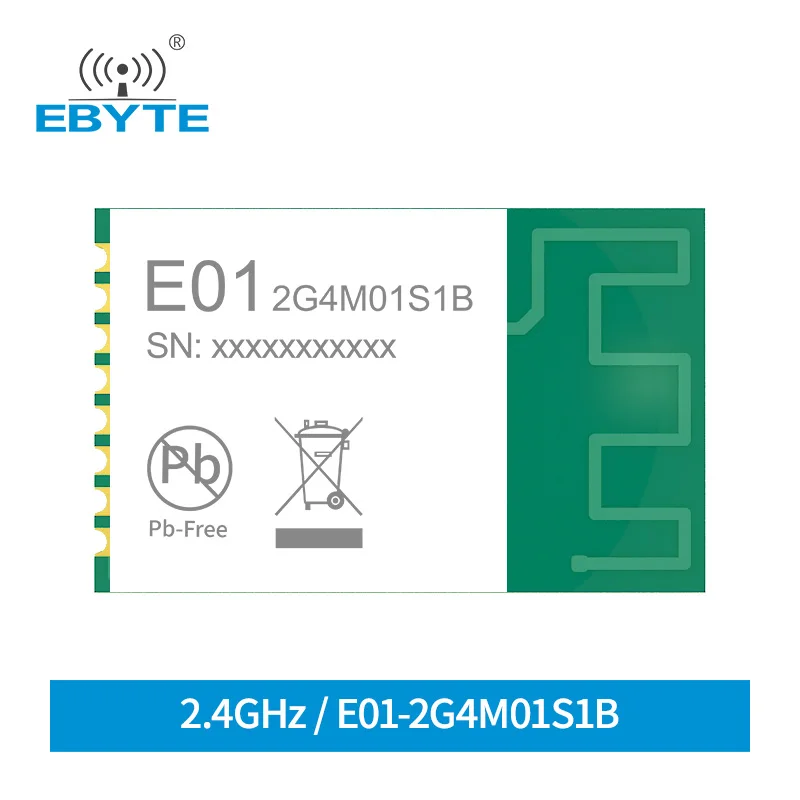 Электронные компоненты IOT GFSK, 2,4 ГГц, 5 дБм, печатная плата, антенна EBYTE, многоканальный, высокая производительность, E01-2G4M01S1B