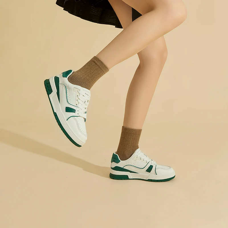 

Кроссовки женские на платформе, Повседневная Уличная обувь, на шнуровке, разноцветные, ручная работа, AC3021, весна-осень