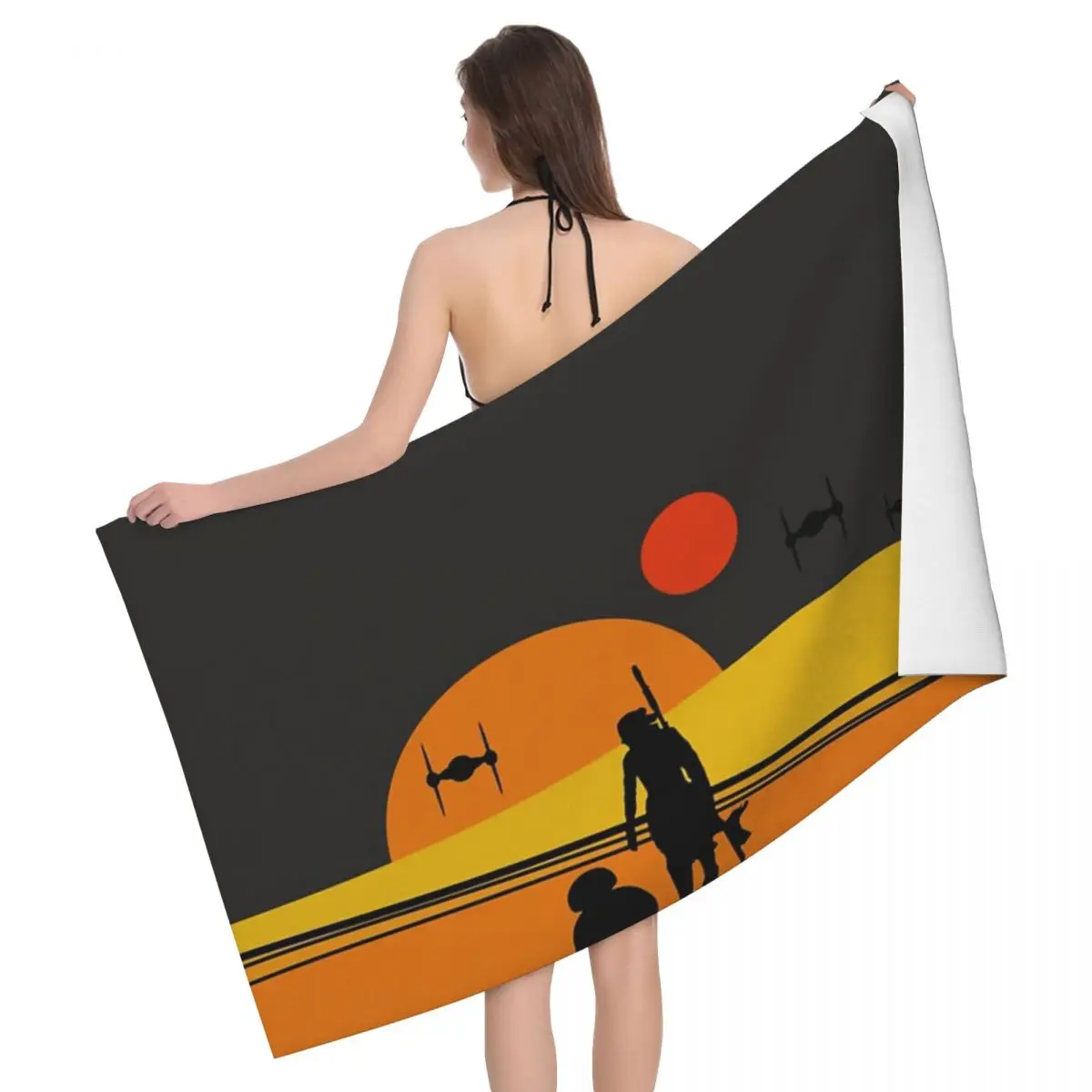 

Красочное банное полотенце Tatooine, 80x130 см, приятное для кожи, для путешествий, подарок на день рождения