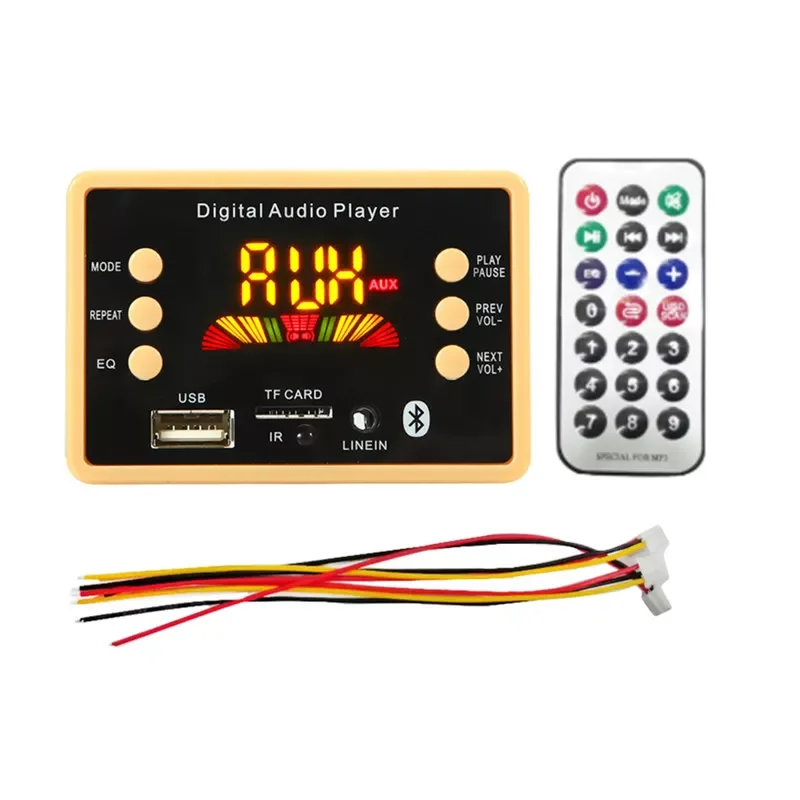 

5.0 Car MP3 Player Decoder Board 5V Wireless FM Radio Module TF USB Handsfree Call 2*3W Amplifier Bluetooth-compatible
