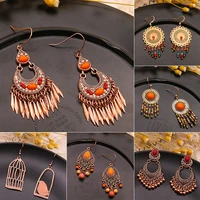 2022 new crystal earrings womens fashion court style earrings vintage gold tassel earrings wholesale jewelry korean earring