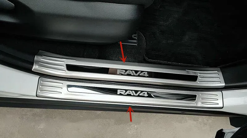 

Для Toyota RAV4 2020-2022 высококачественная нержавеющая сталь порог машины защитная пороговая защита багажника приветственная педаль автомобильн...