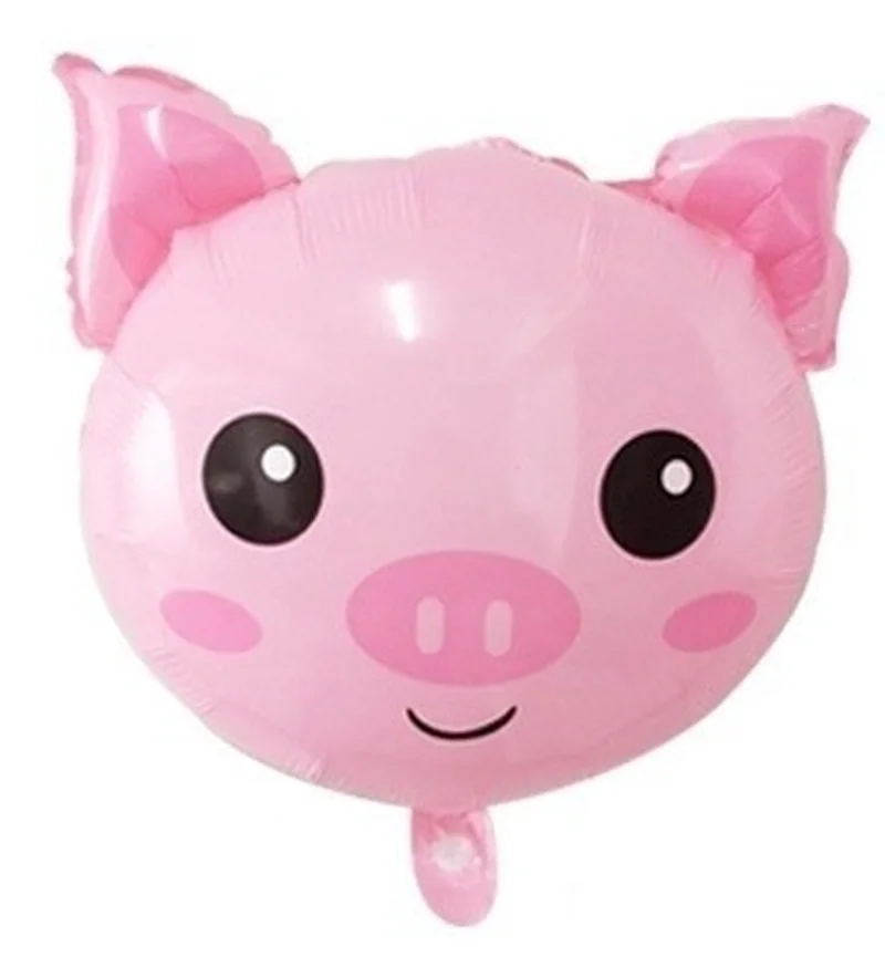 2022 Big Pig Head Foil Walking Balloon Baby Shower Boy Girl Kids Happy Birthday Party Decoration Animal Helium Dropship | Дом и сад