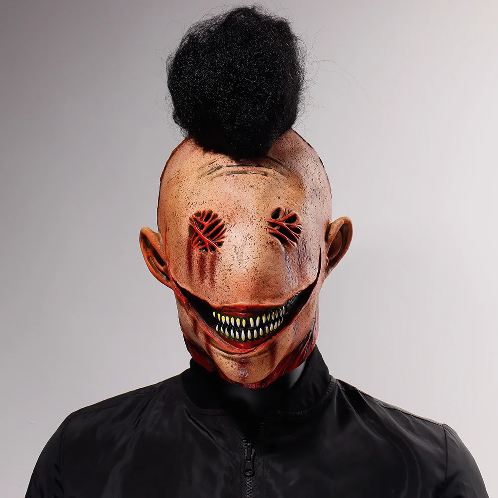 

Horror Fancy Dress Party Demon Killer Mask Cosplay Bloody Scary Smiley Tricky Latex Helmet Halloween Costume Props