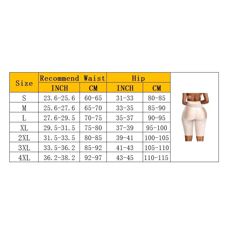 Womens Butt Lifter Tummy Control Panties Seamless Shapewear High Waist Trainer Hip Pads Enhancer Panty Body Shaper Thigh Trimmer