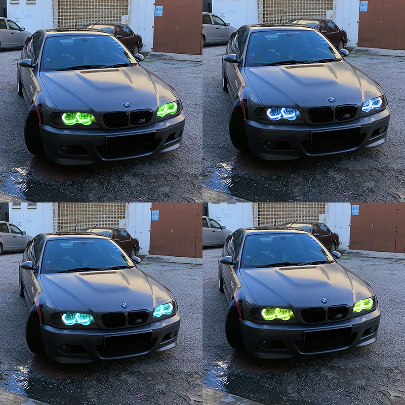 Для BMW 3 серии E46 Coupe Convertible M3 Ultra Bright Concept Iconic Style Динамические многоцветные кольца RGB