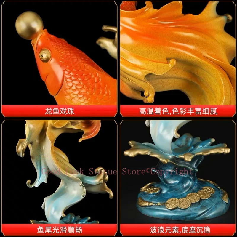 Фото Удачный успех, компания Omens Home Shop, бронзовый ZHENG RISHANG, удачи, преуспевающие деловые деньги, фэн-шуй, Золотая Рыба, скидка 50% №3