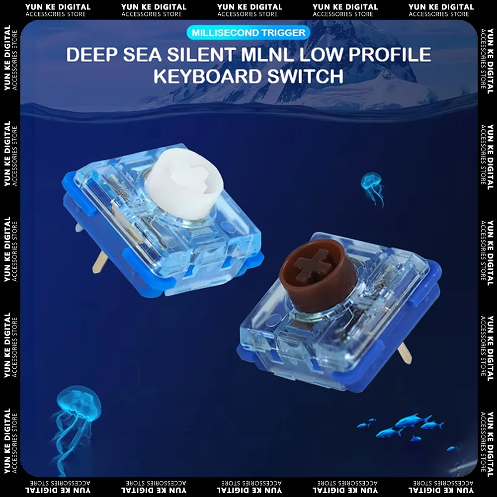 Kailh Deep Sea бесшумный низкопрофильный переключатель клавиатуры механический MINI