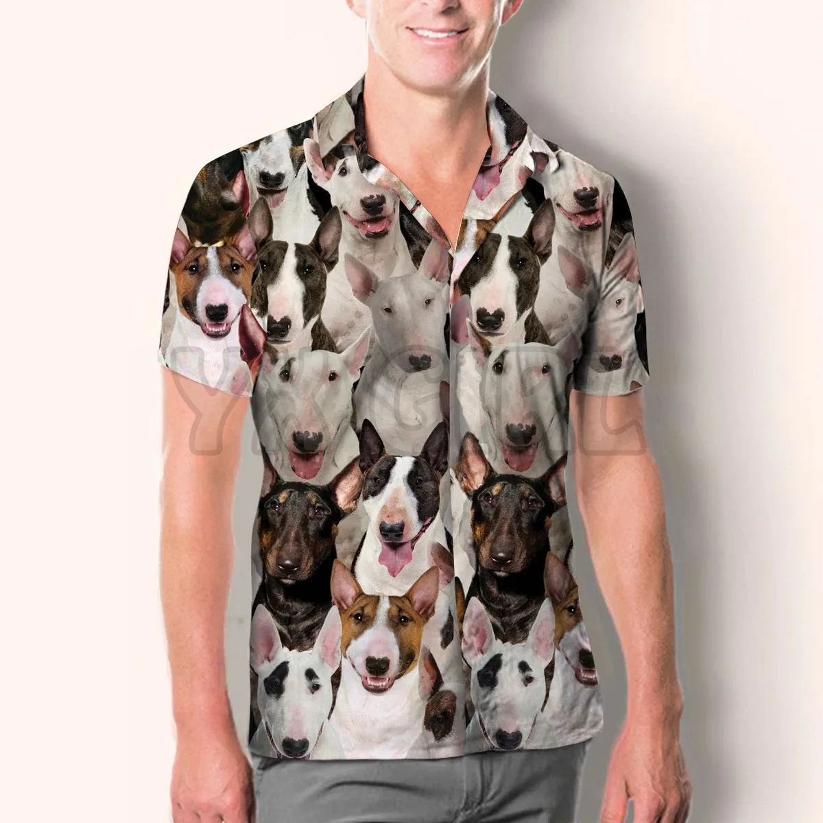 You Will Have A Bunch Of Bull Terriers Hawaiian3D All Over Printed Hawaiian Shirt Men's For Women's Harajuku Casual Shirt Unisex