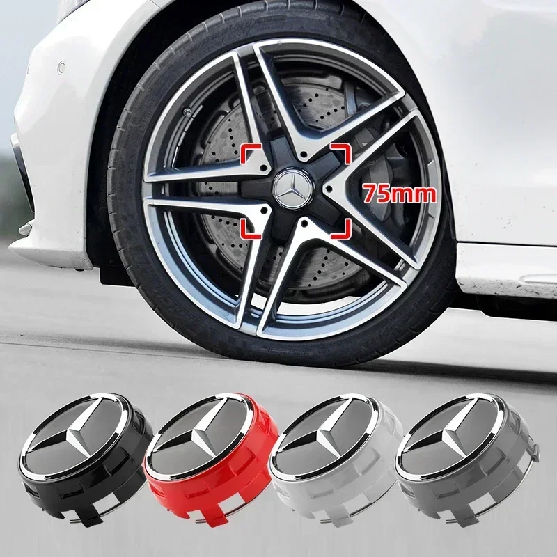 4 шт./лот 75 мм A 0004000900 Крышка ступицы колеса автомобиля эмблема значок с логотипом