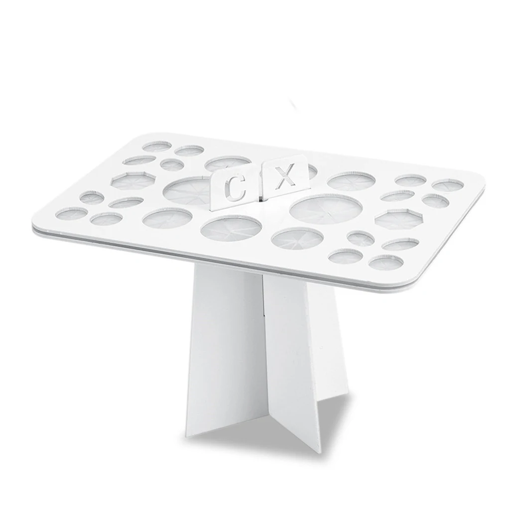 

26 отверстий сушилка для кистей держатель сушилка для кистей акриловый держатель кистей для макияжа Прямоугольник Прочный обновленный белы...