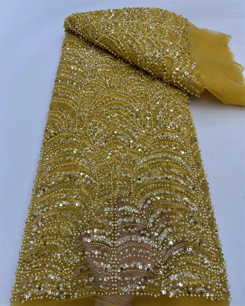 Новейшая розовая африканская кружевная ткань с блестками 2024 высокое качество