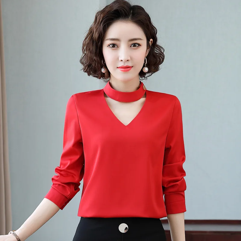 2023 Spring Autumn Women's New Korean Fashion Trend Chiffon Top Shirt Female Pullover Long Sleeve Professional Bottoming Shirt