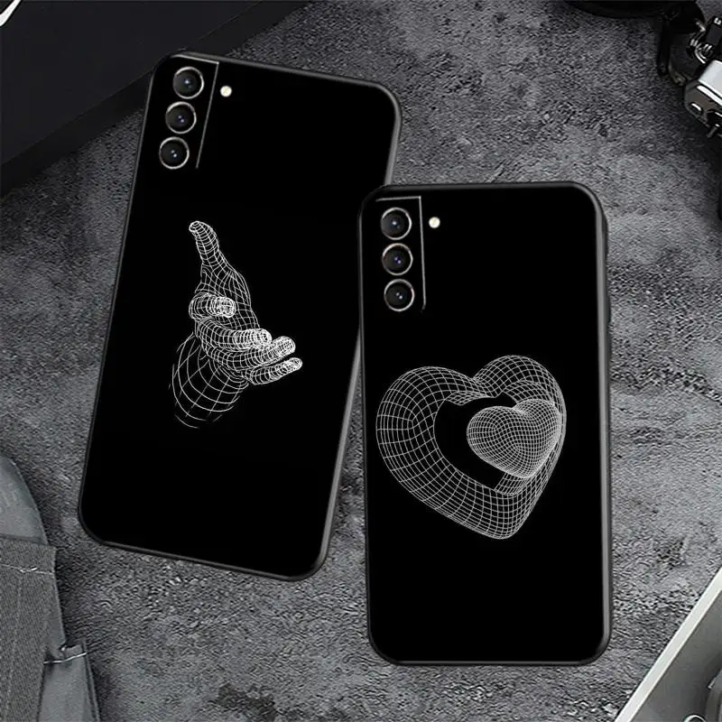 

Line Heart Pattern Phone Case For Huawei P30 Pro P30 Lite Pro P20 2019 P Smart Z 2020 2021 P40 Plus 5G P50 P10 F56u Cartoon