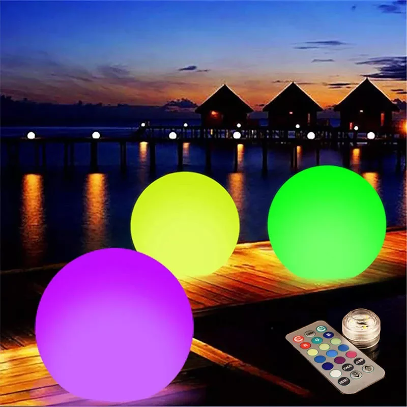 Diamter Luminous Ball Landscape Lamps Inflatable Swimming Pool Toy LED Light 13/16 colors Garden Lawn Lamp Glowing Ball