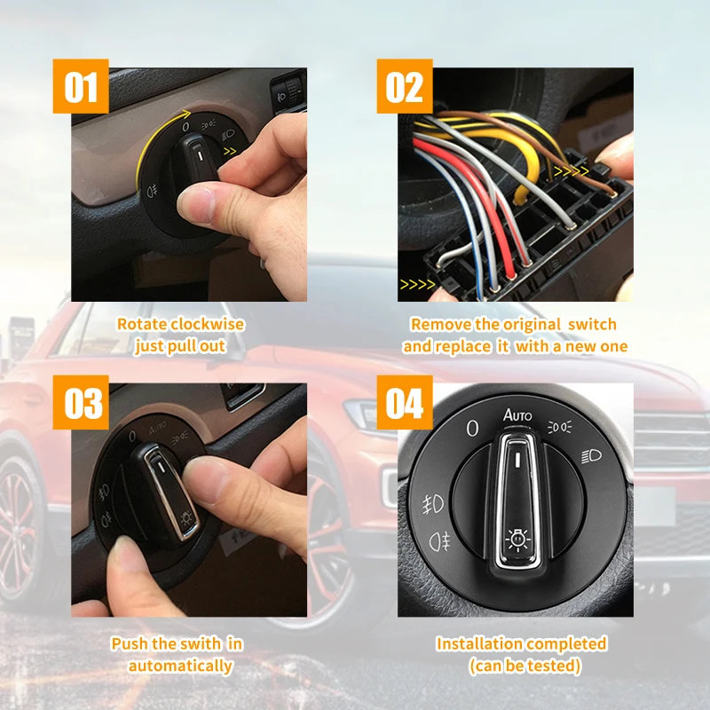 Автомобильная фара автоматический переключатель для Volkswagen Golf R32 Mk5 VW Jetta SportWagen Rabbit