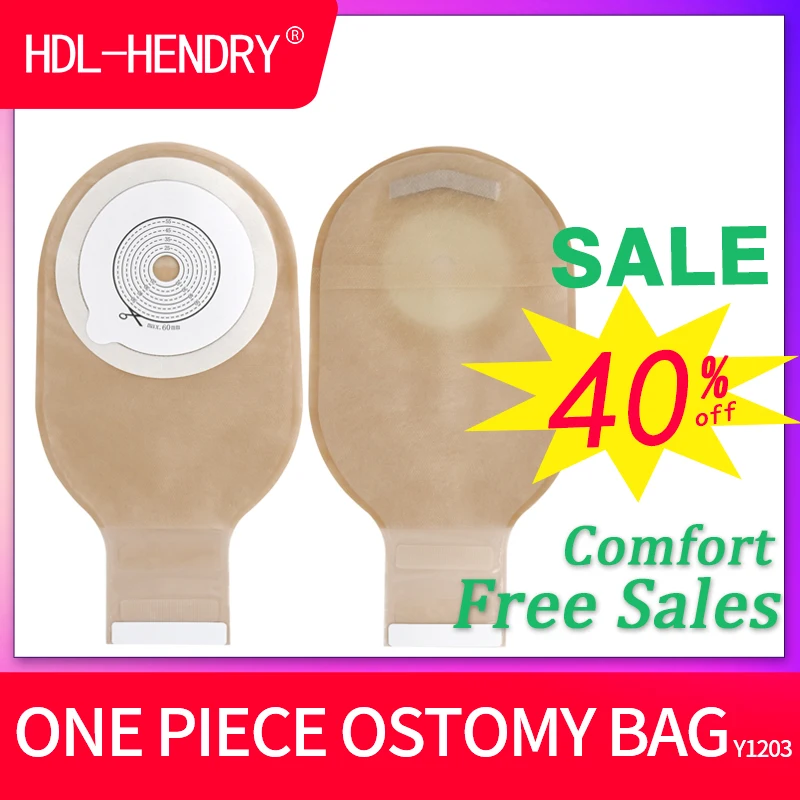 30pcs One-piece system ostomy bag fit 20-60mm with activated carbon Drainable Pouch Adult colostomy care products Y1203