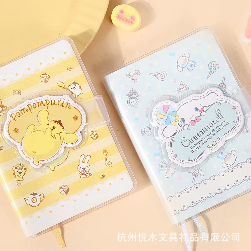 

Sanrioed Cartoon Kitty Cat Kuromi A6 Notebook Kawaii Stationery Student Portable Hand Account Coloring Page Notepad Holiday Gift