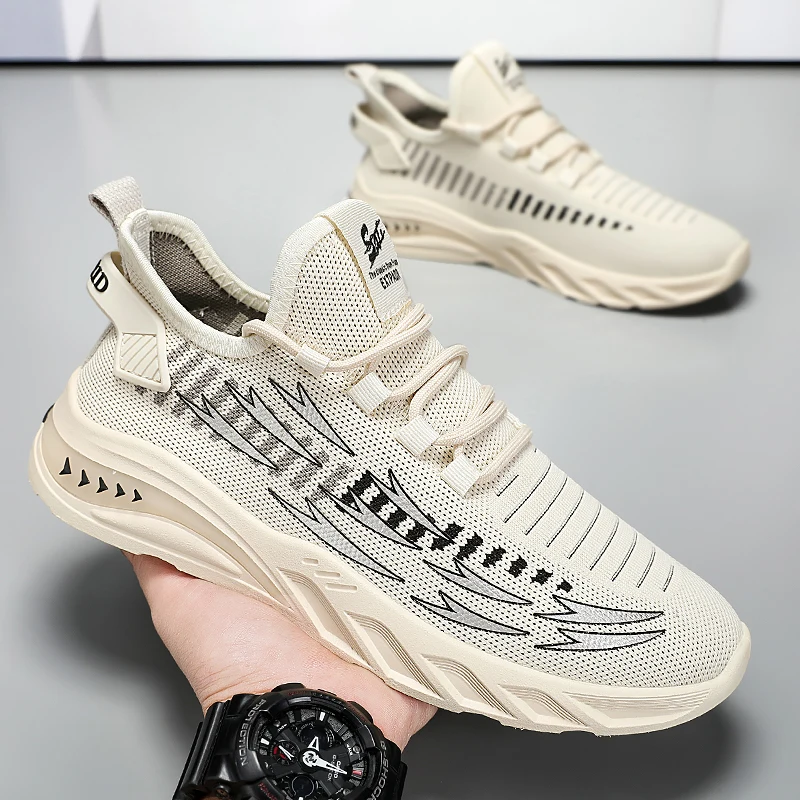 Running Shoes Men Fashion Outdoor Light Breathable Sneakers Man Lace-Up Sports Walking Jogging Shoes Man Comfortable