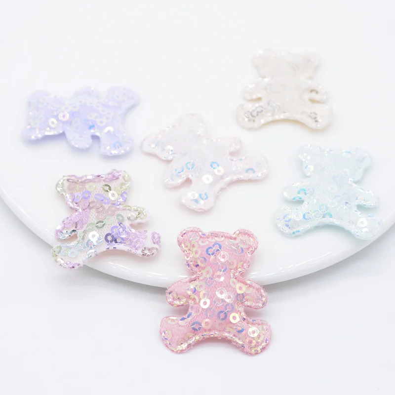 24 наклейки с пайетками для одежды футболки Сшитые на мишку декоративные пластыри для ремонта декоративная ткань аксессуары для самостоятельного изготовления.