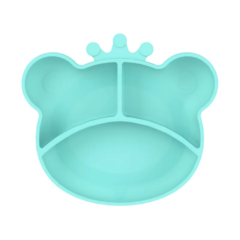 

Детские Силиконовые тарелки, ложки, всасывающая тарелка, миска для кормления ребенка, без БФА, нескользящая детская тарелка, лягушка, раздел...
