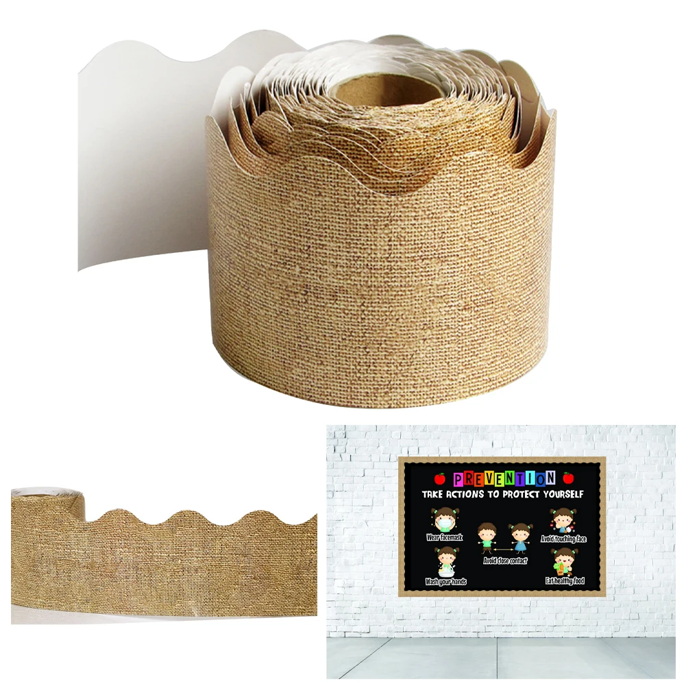 

Учебная доска для объявлений с зубчатыми краями 20 м, бумажная наклейка с покрытием, отделка, украшение, доска для школы и офиса, дисплей «сде...