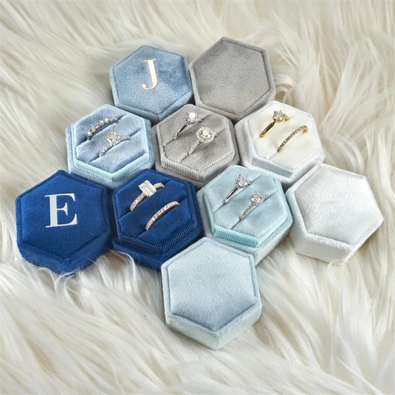 

Кольцо в винтажном стиле, коллекция «шестигранное небо», двойное кольцо, слот для помолвки, свадьбы и фотографии | Персонализированный барх...