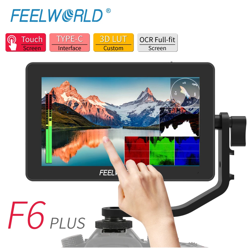 

FEELWORLD F6 PLUS 4K Monitor 5.5 Inch on Camera DSLR 3D LUT Touch Screen IPS FHD 1920x1080 Video 4K HDMI Field Monitor Dslr